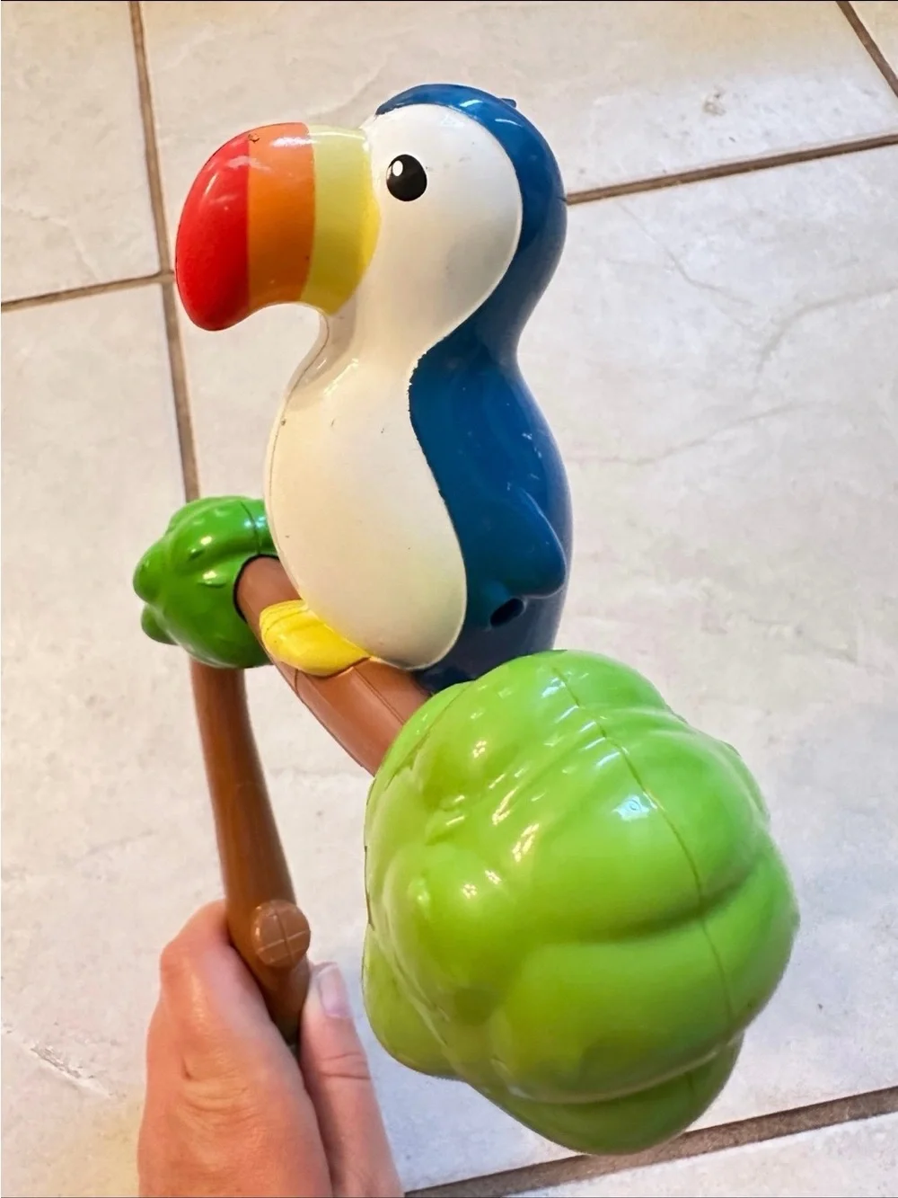 Evenflo Triple Fun Jungle Exersaucer Blue Spinning Parrot Bird Replacement Part